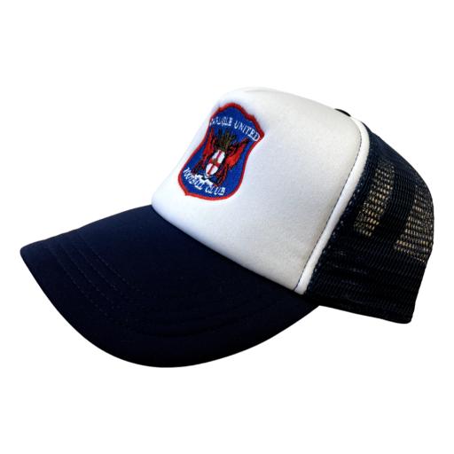 Adult White/Navy Trucker Cap