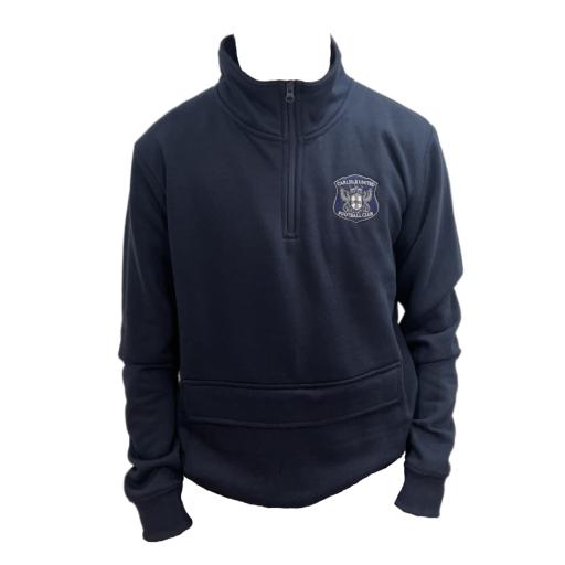 Adult Navy 1/4 Zip Sweater