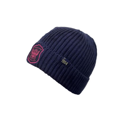 Navy Chunky Ribbed Hat